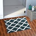 AEROHAVEN™ Glorious Super Soft Microfiber Diamond Designer Anti Slip Bathmat - BM19 - (50 cm x 80 cm, Teal)