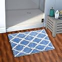 AEROHAVEN™ Glorious Super Soft Microfiber Diamond Designer Anti Slip Bathmat - BM19 - (50 cm x 80 cm, Aqua)
