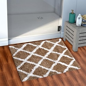 aerohaven glorious super soft microfiber home designer anti slip bathmat - bm19 - 50 cm x 80 cm coffee