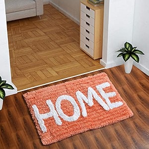 aerohaven glorious super soft microfiber home designer anti slip bathmat - bm18 - 50 cm x 80 cm peach