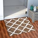 AEROHAVEN™ Glorious Super Soft Microfiber Home Designer Anti Slip Bathmat - BM19 - (40 cm x 60 cm, Coffee)