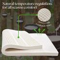 Aeronix 100% Natural Latex Luxury Soft Cooling Mattress Topper 2 inch King Natural Latex Mattress
