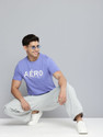 AEROPOSTALE Printed Men Round Neck Blue T-Shirt