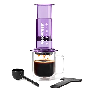 aeropress clear purple coffee press french press pour-over amp espresso