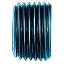 Aeroquip FCM3687 Blue Anodized Aluminum 3/8" NPT Allen Head Pipe Plugs - Pack of 2