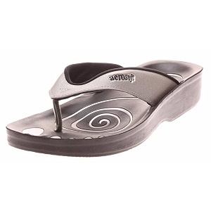Aerosoft Womens Black Flip-Flops - 37 EU
