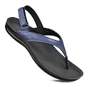 AEROTHOTIC Arch Support Slingback Flats for Women Sandals T Strap Flip Flops