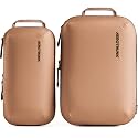 Ultralight Compression Packing Cubes for Travel, 3-Pack, Mocha