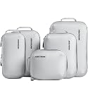Aerotrunk Ultralight Compression Packing Cubes for Travel, 6-Pack, Grey