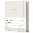 Aesthetic Document Organizer Folio - Linen Cover Life and Family Emergency Binder - Perfect Files Organizer for Your Important Documents, Birth Certificates, Passports, Social Security Cards, Photo
