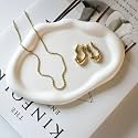Aesthetic Handcrafted White Concrete Shell Trinket Tray | Elegant Jewelry, Makeup & Table Organizer | Multipurpose Home Decor & Candle Tray | P1G7V