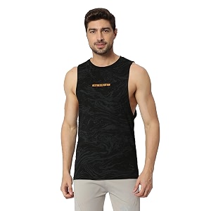 Aesthetic Nation Deep Cut Wavy Tank Top