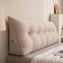 aeTHEric Wedge Pillow Triangular Headboard Pillow,Body Throw Pillows Bed Backrest Reading Bolster (47 x 8 x 20 inch)