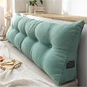 aeTHEric Wedge Pillow Triangular Headboard Pillow,Body Throw Pillows Bed Backrest Reading Bolster (47 x 8 x 20 inch)