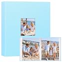 Aevdor 11x14 Photo Album and Art Portfolio, 64 Photos, Linen Cover, Blue