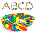 AEXONIZ Plastic Interlocking Blocks Toys for Kids - Building Blocks for Toddlers Building Blocks Educational Toys Set (100 PCS Plastic Domino)