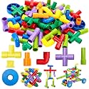 AEXONIZ TOYS Pipe Puzzle Kids Building Blocks Toys - Pipe Puzzle with Different Shapes Block Game for 3-8 Years Old Kids Boys & Girls,Multi Color,75 Piece,Multicolor