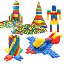 AEXONIZ TOYS Plastic Bullet Cube Building Blocks - 200Pcs, Multicolor Bulk Plastic Educational Stacking Counting Interlocking Smart City Building Block for Indoor, Outdoor for Kids