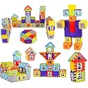 AEXONIZ TOYS Plastic House Building Blocks - 72Pcs, Multicolor Bulk Plastic Educational Making Sweet Home Smart City Building Block for Indoor, Outdoor for Kids