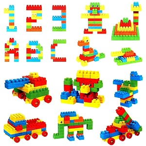 aexoniz toys plastic star links building blocks - 200pcs multicolor bulk plastic educational making sweet home smart city building block for indoor outdoor for kids