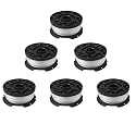 AF-100 String Trimmer Line 30ft 0.065” Compatible with Black Decker GH912 GH900 GH600 GH400 GH500 Auto-Feed Single Lines Edger Parts Grass Trimmers (6 Pack)
