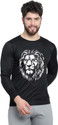 AFCollection Men Printed Round Neck Polyester Black T-Shirt