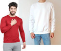 AFCollection Pack of 2 Men Solid Round Neck Polyester Maroon, Dark Green T-Shirt
