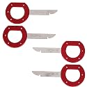 AFA Tooling Radio Removal Tool Set for Audi &amp; Volkswagen VW, 4-Piece Stereo Removal Keys with Easy Grip Handles &amp; Stiff Metal Blades, Single/Double DIN Factory Head Unit Release, Replaces 1C0-051-530