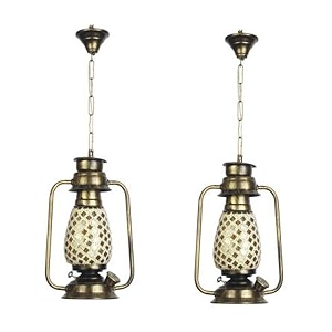 afast antique pendant hanging lantern light with colorful glass perfect match of trading and traditional set of two-a15