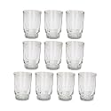 AFAST Clear Elegance: Timeless Glass Designs for Every Occasion, 200 ml, Capacity, Pack of 10, Size: 10 X 7 X 7 CM