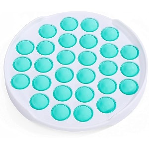 aferelle pop it fidget toys push pop bubble fidget sensory toys silicon satisfying relaxing toys simple dimple fidget toys for kids girls boys adults turquoise round hard board