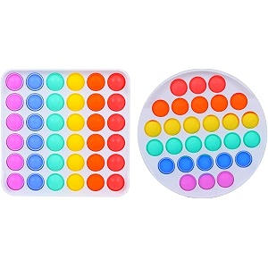 aferelle pop it fidget toys push pop bubble fidget sensory toys silicon satisfying relaxing toys simple dimple fidget toys for kids girls boys adults combo a3 hard board