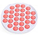 AFERELLE Pop It Fidget Toys, Push pop Bubble Fidget Sensory Toys, Silicon Satisfying Relaxing Toys, Simple dimple Fidget Toys for Kids Girls Boys Adults (Orange Round, Hard Board)