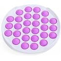 AFERELLE Pop It Fidget Toys, Push pop Bubble Fidget Sensory Toys, Silicon Satisfying Relaxing Toys, Simple dimple Fidget Toys for Kids Girls Boys Adults (Purple Round, Hard Board)