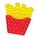 AFERELLE Pop It Fidget Toys, Push pop Bubble Fidget Sensory Toys, Silicon Satisfying Relaxing Toys, Simple dimple Fidget Toys for Kids Girls Boys Adults (French Fries, Medium)