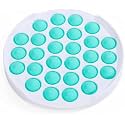 AFERELLE Pop It Fidget Toys, Push pop Bubble Fidget Sensory Toys, Silicon Satisfying Relaxing Toys, Simple dimple Fidget Toys for Kids Girls Boys Adults (Turquoise Round, Hard Board)