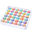 AFERELLE Pop It Fidget Toys, Push pop Bubble Fidget Sensory Toys, Silicon Satisfying Relaxing Toys, Simple dimple Fidget Toys for Kids Girls Boys Adults (Ombre Square, Hard Board)