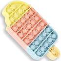 AFERELLE 3 Random Pop It Fidget Toys, Push pop Bubble Fidget Sensory Toys, Silicon Satisfying Relaxing Toys, Simple dimple Fidget Toys for Kids Girls Boys Adults (Combo A, Medium)