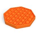 AFERELLE Pop It Fidget Toys, Push pop Bubble Fidget Sensory Toys, Silicon Satisfying Relaxing Toys, Simple dimple Fidget Toys for Kids Girls Boys Adults (Orange Octagon, Medium)