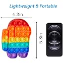 AFERELLE Pop It Fidget Toys, Push pop Bubble Fidget Sensory Toys, Silicon Satisfying Relaxing Toys, Simple dimple Fidget Toys for Kids Girls Boys Adults (Rainbow Robot, Medium)