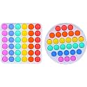 AFERELLE Pop It Fidget Toys, Push pop Bubble Fidget Sensory Toys, Silicon Satisfying Relaxing Toys, Simple dimple Fidget Toys for Kids Girls Boys Adults (Combo A3, Hard Board)