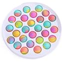 AFERELLE Pop It Fidget Toys, Push pop Bubble Fidget Sensory Toys, Silicon Satisfying Relaxing Toys, Simple dimple Fidget Toys for Kids Girls Boys Adults (Ombre Round, Hard Board)
