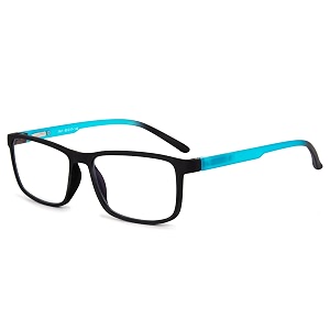 gold series zero power unisex rectangular computer glasses blue ray cut technology for eye protection clear vision 53 mm medium