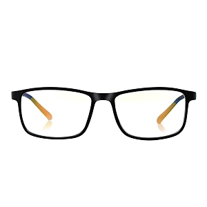 gold series zero power unisex rectangular computer glasses blue ray cut technology for eye protection clear vision 53 mm medium