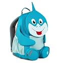 Affenzahn Shark Backpack for Kids, 3-5 Yrs Old - Water-Repellent Toddler Backpack for Daycare &amp; Preschool - Cute Bookbag for Girls &amp; Boys with Functional Pull-Out Tongue - Does Not Fit an A4 Folder