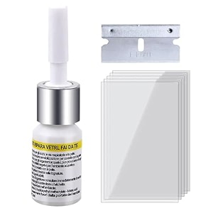 affitude auto new car windscreen repair kit car windshield crack scratch resin repair tool kit for fix auto wind-shield glass cracks bulls white bottle pack of 1 for baxstart