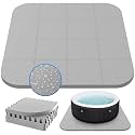 AFFLUENT 85" EVA Hot Tub Mat &amp; Pad for Inflatable Tubs - 1/2" 12MM Thickened Non-Slip Outdoor/Indoor Protective Mat, Waterproof Durable Inflatable Hot Tub Accessories, Easy Clean (Gray)