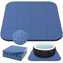 AFFLUENT 85" EVA Hot Tub Mat &amp; Pad for Inflatable Tubs - 1/2" 12MM Thickened Non-Slip Outdoor/Indoor Protective Mat, Waterproof Durable Inflatable Hot Tub Accessories, Easy Clean (Blue)