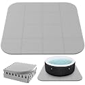 AFFLUENT 85IN 1/4" 6MM Thickness Inflatable Hot Tub Mat for Inflatable Tub,Upgraded Thickened EVA Indoor Outdoor Inflatable Hot Tub Pad Accessories(Gray)