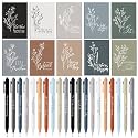 Affrolling 40 Pcs Inspirational Mini Notebooks with Pen, Neutral Colors